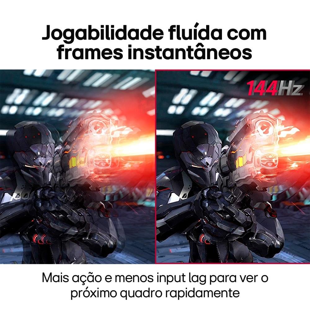 Monitor Gamer LG UltraGear 27" Full HD, 144Hz, 1ms, IPS, HDMI e DP, HDR 10, 99% sRGB, FreeSync Premium, VESA, Preto - 27GN65R Monitor Gamer LG UltraGear 27" Full HD, 144Hz, 1ms, IPS, HDMI e DP, HDR 10, 99% sRGB, FreeSync Premium, VESA, Preto - 27GN65R