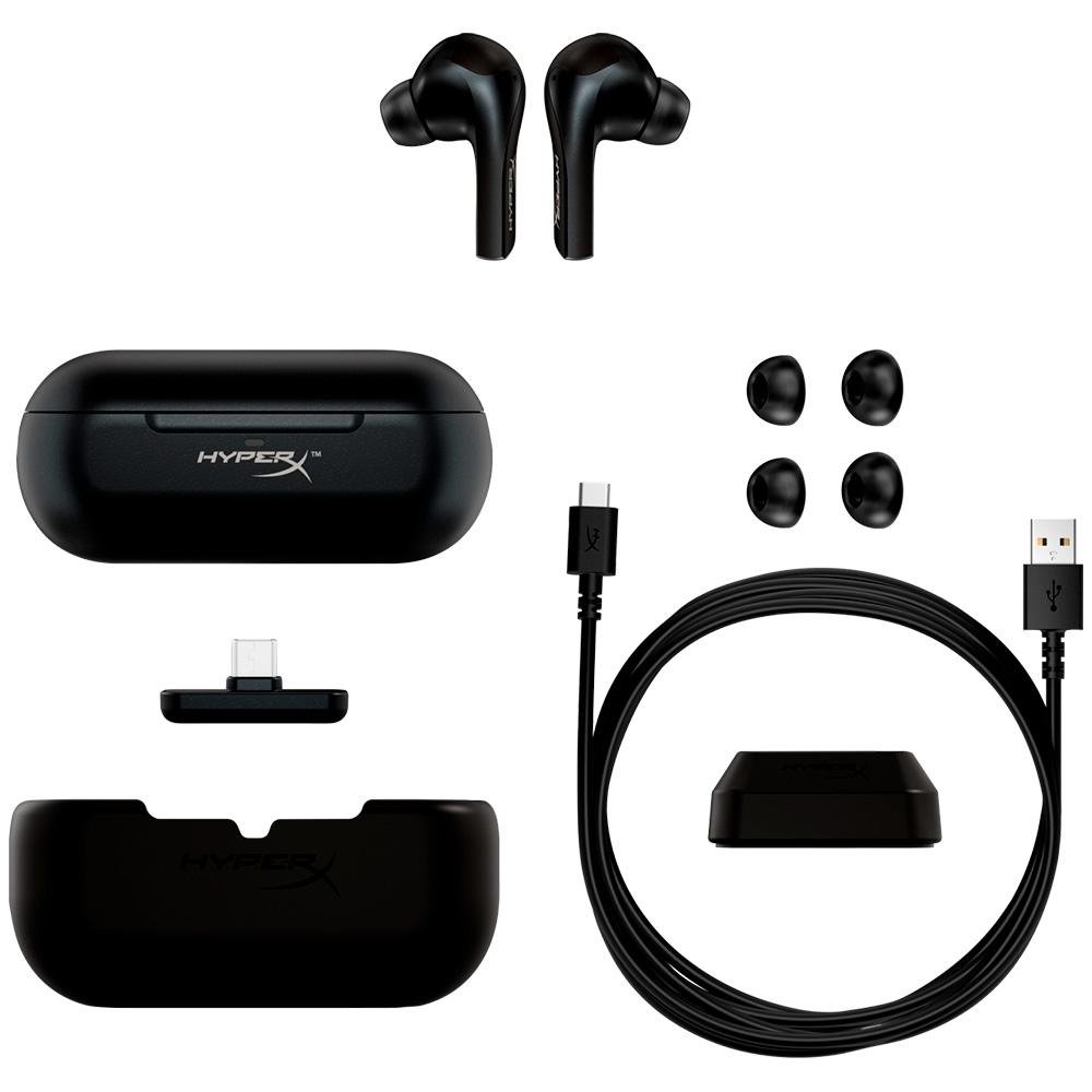 Fone de Ouvido Sem fio HyperX Cloud MIX Buds, Bluetooth, Compatível com PC, PS5, PS4, Nintendo Switch, Celular, Preto - 4P5D9AA Fone de Ouvido Sem fio HyperX Cloud MIX Buds, Bluetooth, Compatível com PC, PS5, PS4, Nintendo Switch, Celular, Preto - 4P5D9AA