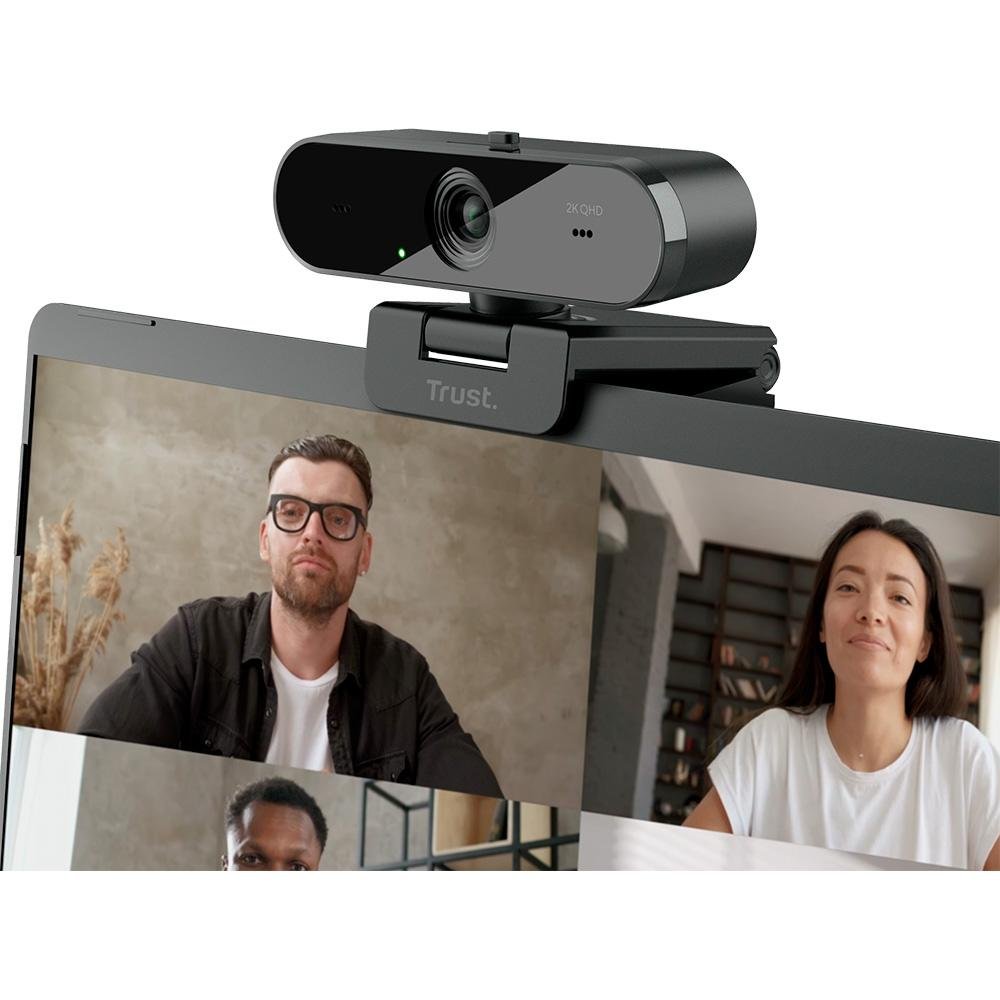 Webcam Trust Taxon 2K QHD, Microfones Duplos, Filtro de Privacidade, USB, Preto - 24732 - view 6
