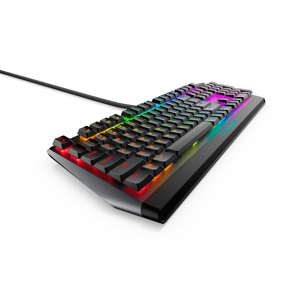 Imagem 2 de 5 do produto Teclado Mecânico Gamer Dell Alienware AW510K, RGB, Switch Cherry MX Red, Anti-Ghosting, US, Preto - 580-BBFC