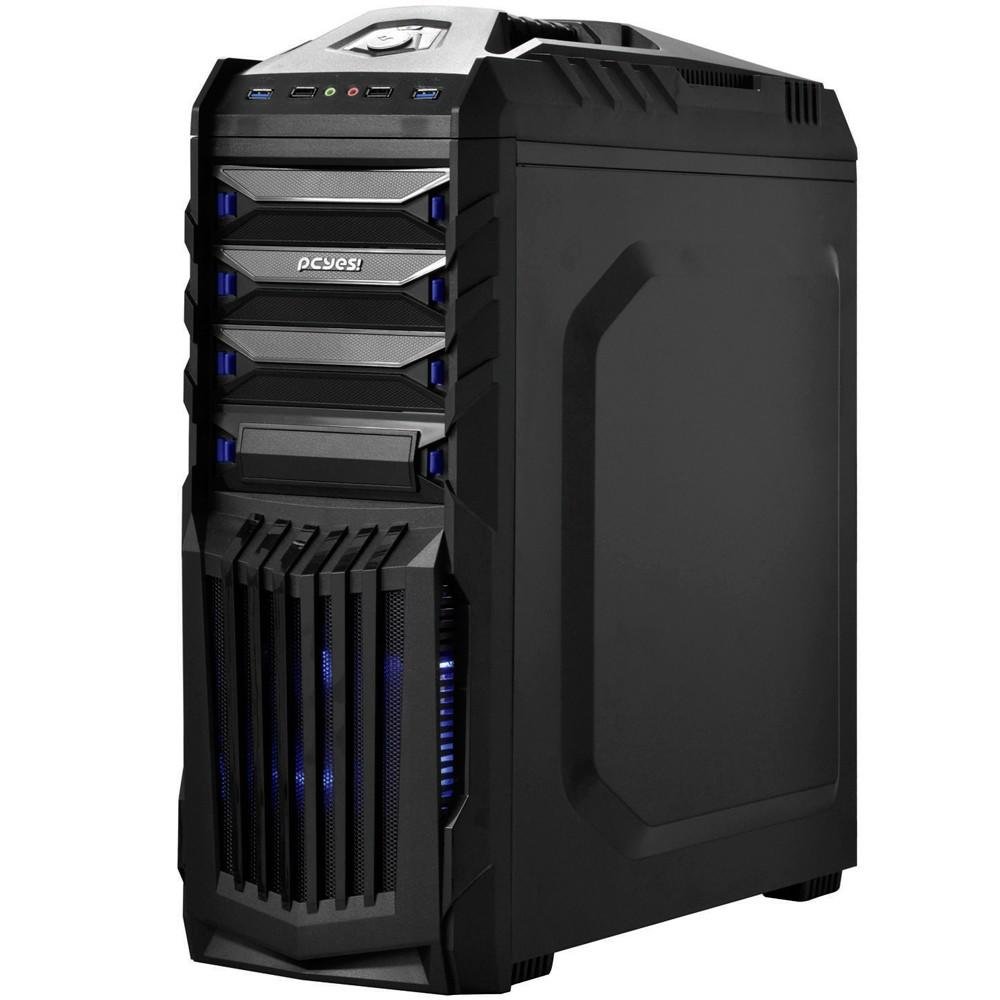 Imagem 13 de 13 do produto Gabinete PcYes Gamer Tiger Preto com LED Azul - 19662