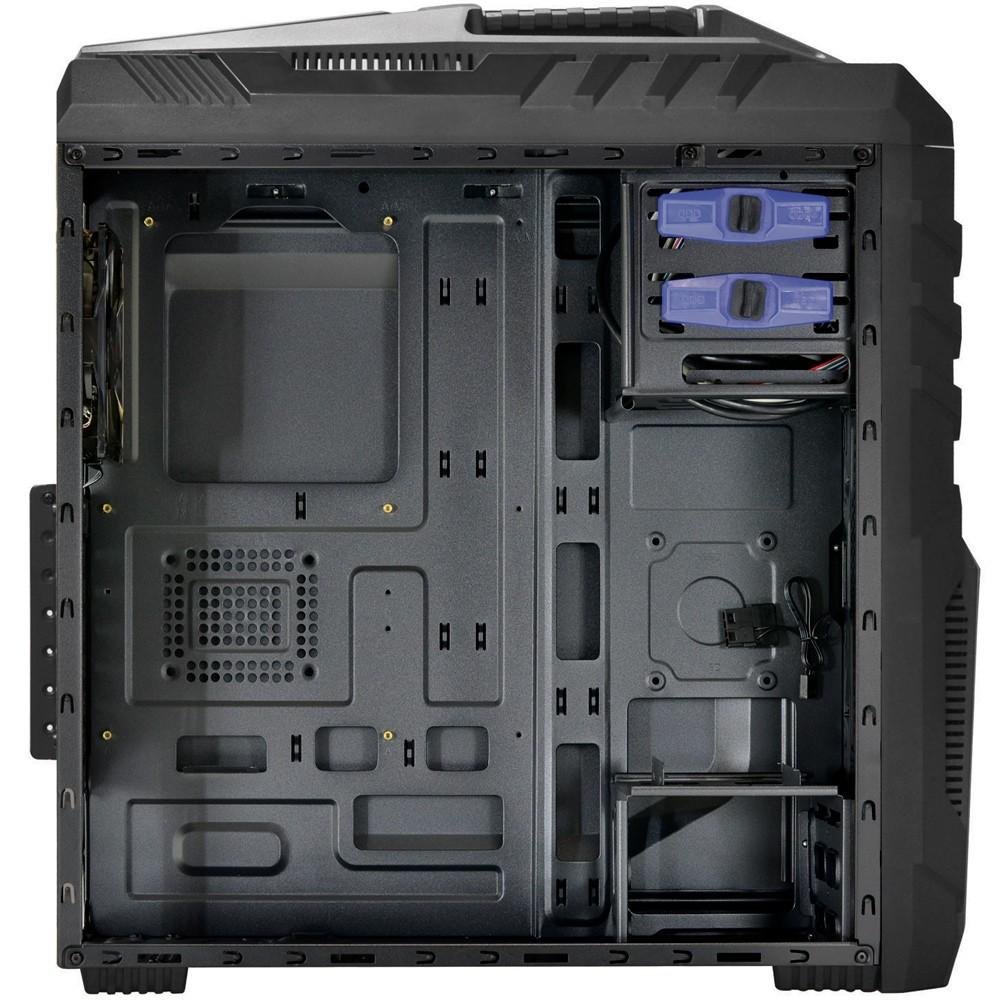 Gabinete PcYes Gamer Tiger Preto com LED Azul - 19662 Gabinete PcYes Gamer Tiger Preto com LED Azul - 19662