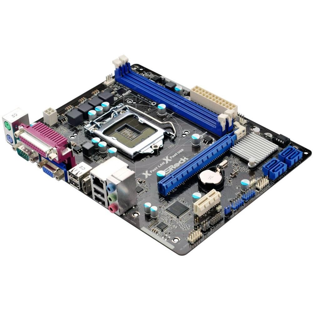 Placa-Mãe ASRock p/ Intel LGA 1155 mATX H61M-HP4, D-Sub, HDMI, Porta Serial, Porta Paralela