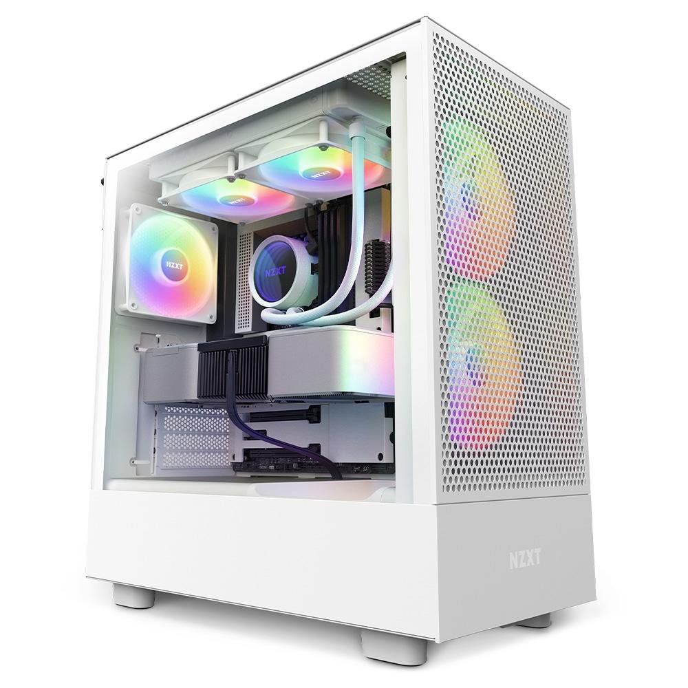 NZXT H5 Flow/Ryzen7 7700X/B650/750W電源/水冷 Gabinete NZXT H5 Flow RGB, Fans RGB | KaBuM!