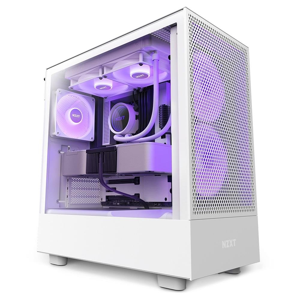Gabinete NZXT H5 Flow RGB, Fans RGB | KaBuM!