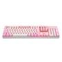 Teclado Mecânico Gamer Redragon Single Color Mitra, Switch Blue, ABNT2, Branco e Rosa - K551WP (PT-BLUE)