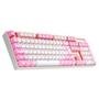 Teclado Mecânico Gamer Redragon Single Color Mitra, Switch Blue, ABNT2, Branco e Rosa - K551WP (PT-BLUE)