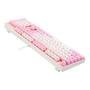 Teclado Mecânico Gamer Redragon Single Color Mitra, Switch Blue, ABNT2, Branco e Rosa - K551WP (PT-BLUE)