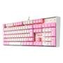 Teclado Mecânico Gamer Redragon Single Color Mitra, Switch Blue, ABNT2, Branco e Rosa - K551WP (PT-BLUE)