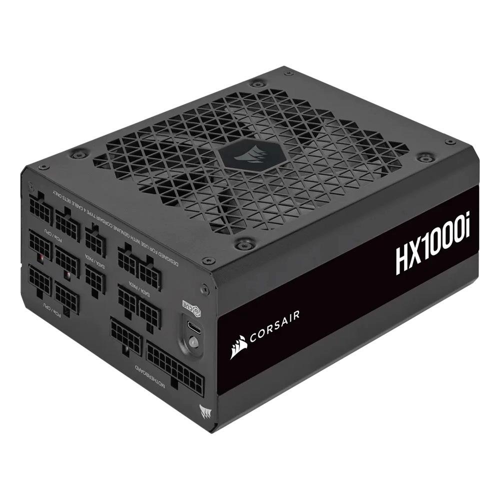Fonte Corsair HX1000i, 1000W 80 Plus Plat | KaBuM!