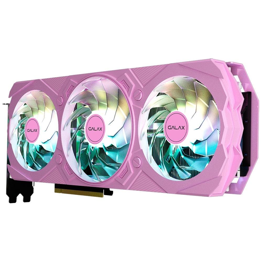Placa de Vídeo RTX 4070 EX Gamer Pink GALAX NVIDIA GeForce, 12 GB GDDR6X, DLSS, Ray Tracing, Rosa - 47NOM7MD7LPK