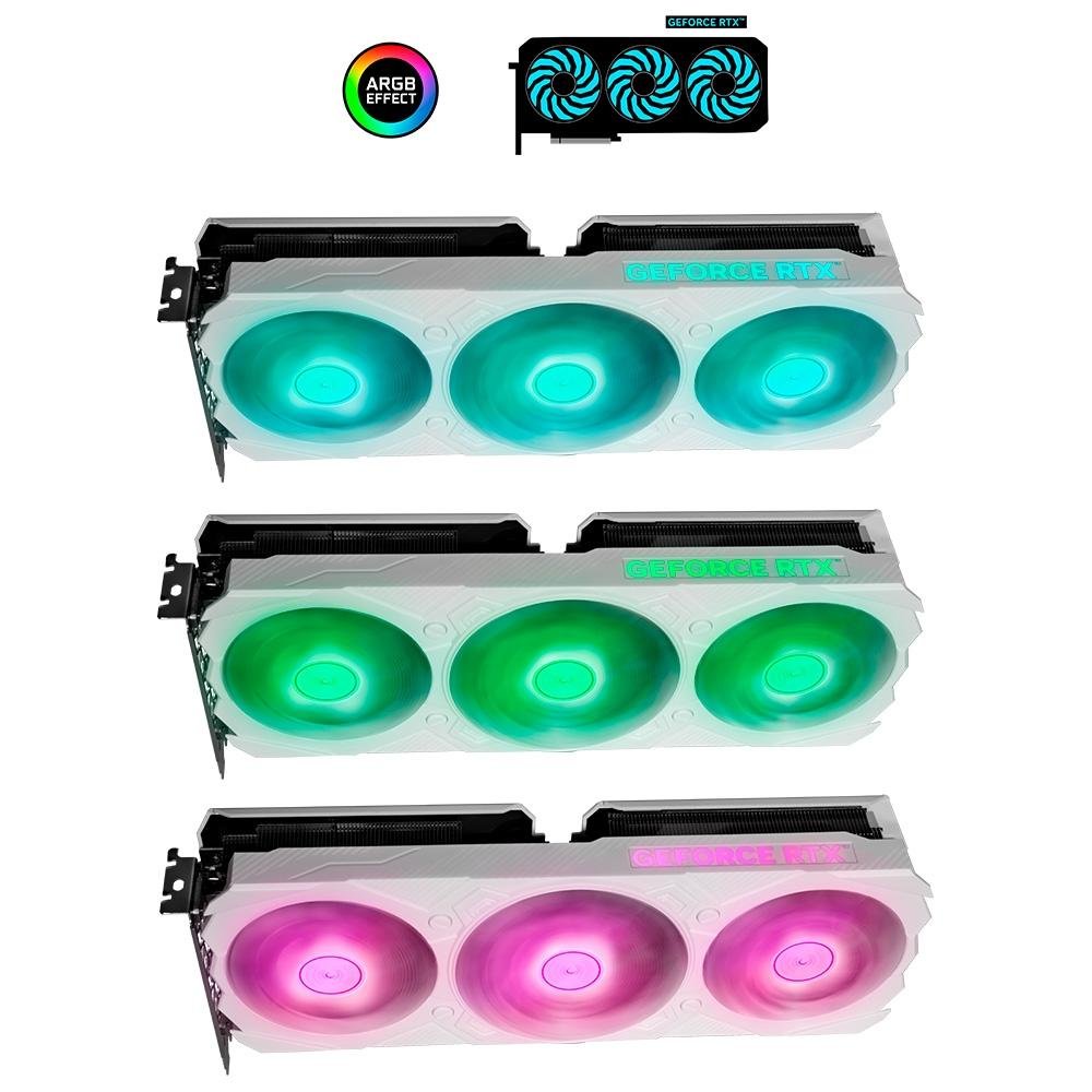 Imagem 2 de 9 do produto Placa de Vídeo RTX 4070 EX Gamer White GALAX NVIDIA GeForce, 12 GB GDDR6X, DLSS, Ray Tracing, Branco - 47NOM7MD7KWH