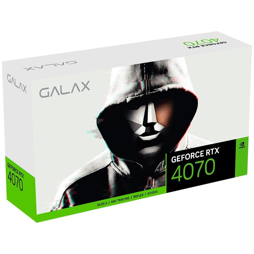 Imagem 9 de 9 do produto Placa de Vídeo RTX 4070 EX Gamer White GALAX NVIDIA GeForce, 12 GB GDDR6X, DLSS, Ray Tracing, Branco - 47NOM7MD7KWH