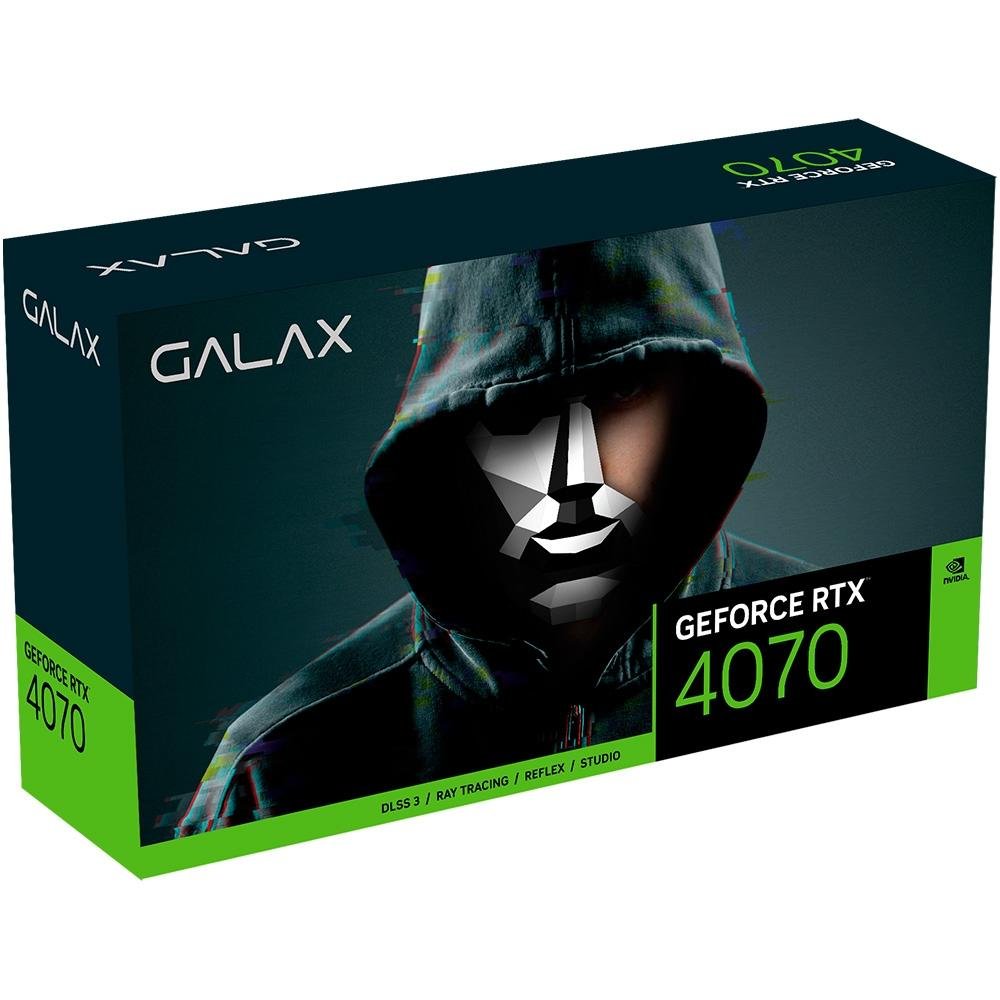 Imagem 12 de 12 do produto Placa de Vídeo RTX 4070 EX Gamer GALAX NVIDIA GeForce, 12 GB GDDR6X, DLSS, Ray Tracing, Preto - 47NOM7MD7JEG