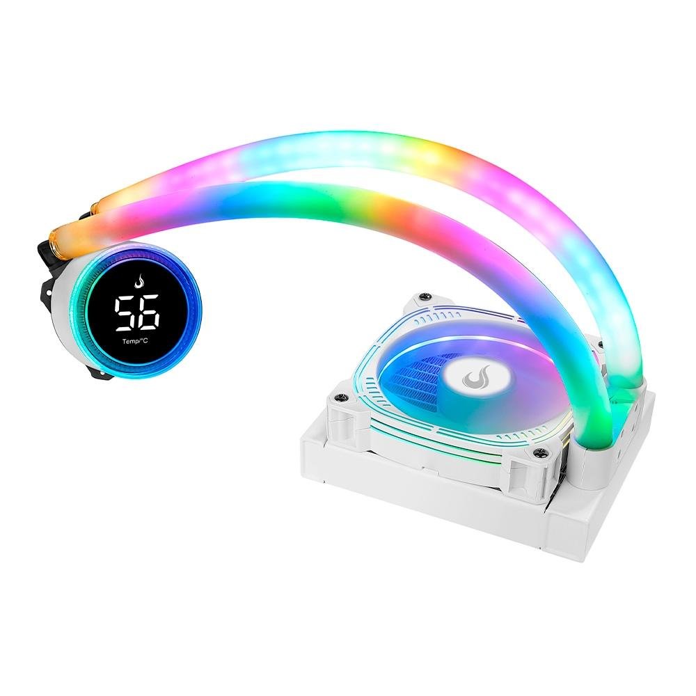 Water Cooler Rise Mode Aura Ice, ARGB, 120mm, AMD/Intel, Branco - RM-WAI-01-ARGB Water Cooler Rise Mode Aura Ice, ARGB, 120mm, AMD/Intel, Branco - RM-WAI-01-ARGB