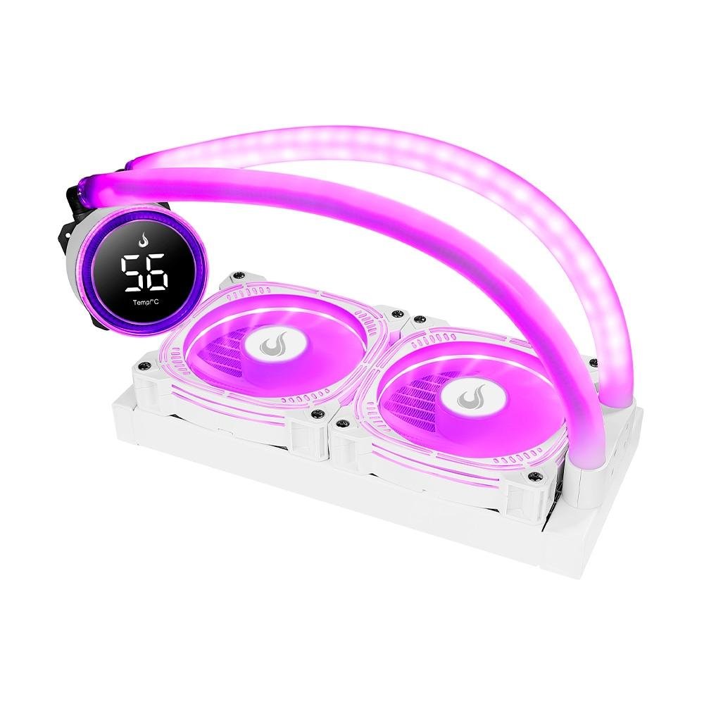 Water Cooler Rise Mode Aura Ice, ARGB, 240mm, AMD/Intel, Branco - RM-WAI-02-ARGB 9