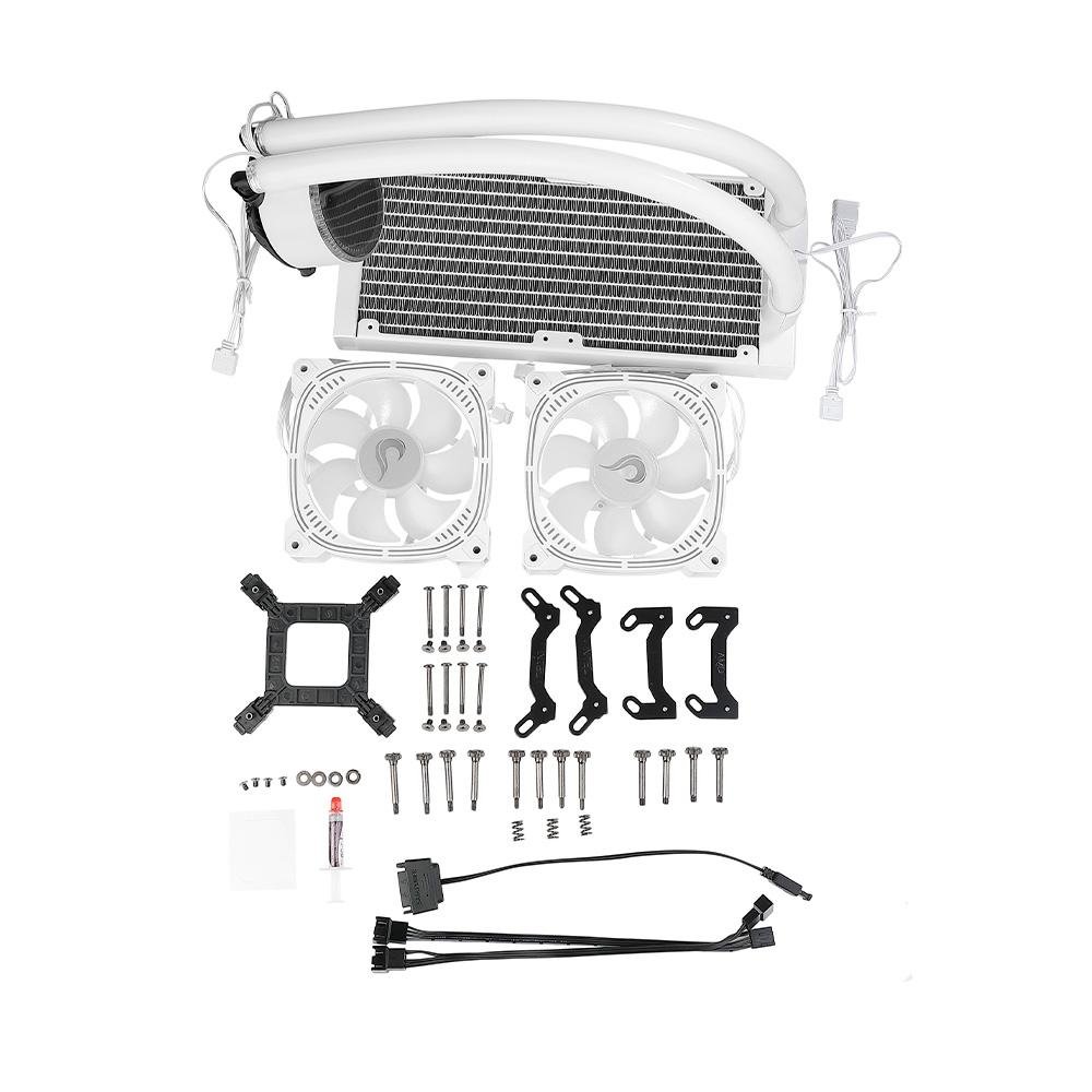 Water Cooler Rise Mode Aura Ice, ARGB, 240mm, AMD/Intel, Branco - RM-WAI-02-ARGB 14
