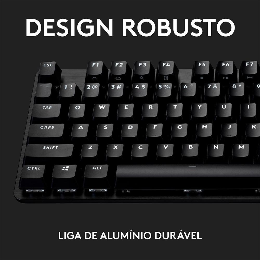 Teclado Mecânico Gamer Logitech G G413 SE, USB, Anti-Ghosting, ABNT2, Preto - 920-010554