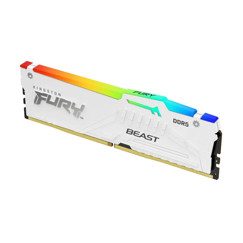 Memória RAM Kingston Fury Beast, RGB, 32GB (2x16GB), 5600MHz, DDR5, CL36, Branco - KF556C36BWEAK2-32 - view 4