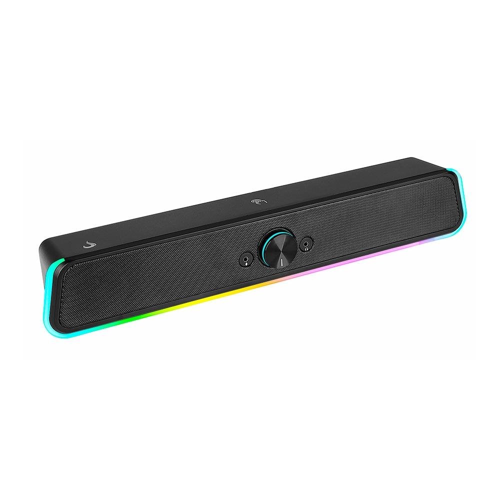 Caixa de Som Gamer Rise Mode Aura Sound S4, RGB Rainbow, Bluetooth, 3Wx2, Preto - RM-SP-04-RGB - view 3