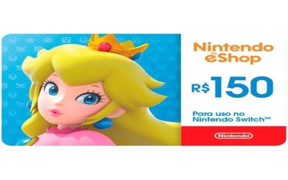 Gift Card Nintendo: 150 Reais - Cartão Presente Digital