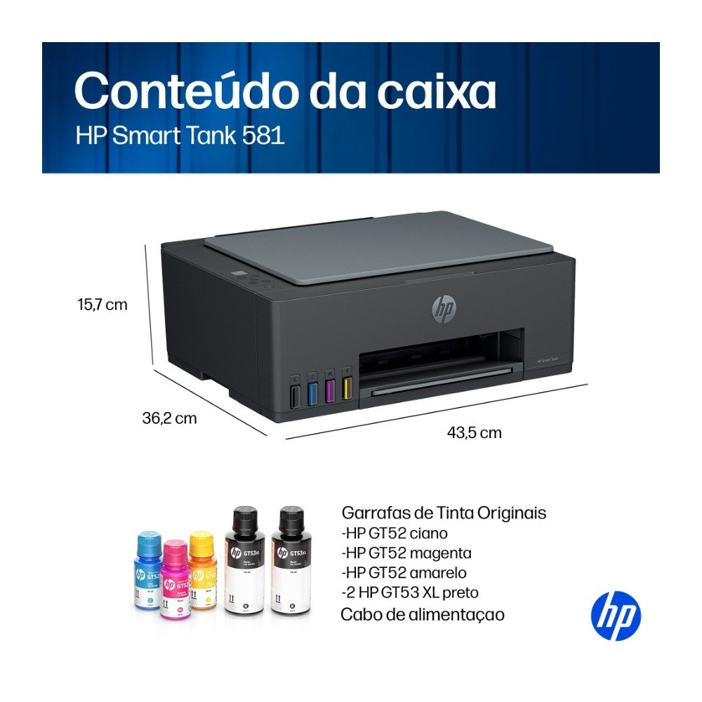Impressora Multifuncional Tanque de Tinta HP Smart Tank 581 Colorida Wi-Fi (4A8D5A#AK4) - view 10