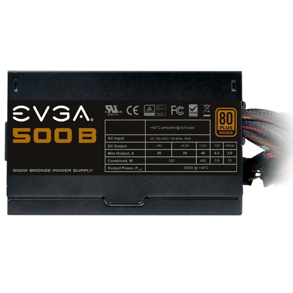 Fonte EVGA 500W 80 Plus Bronze 100-B1-0500-KR