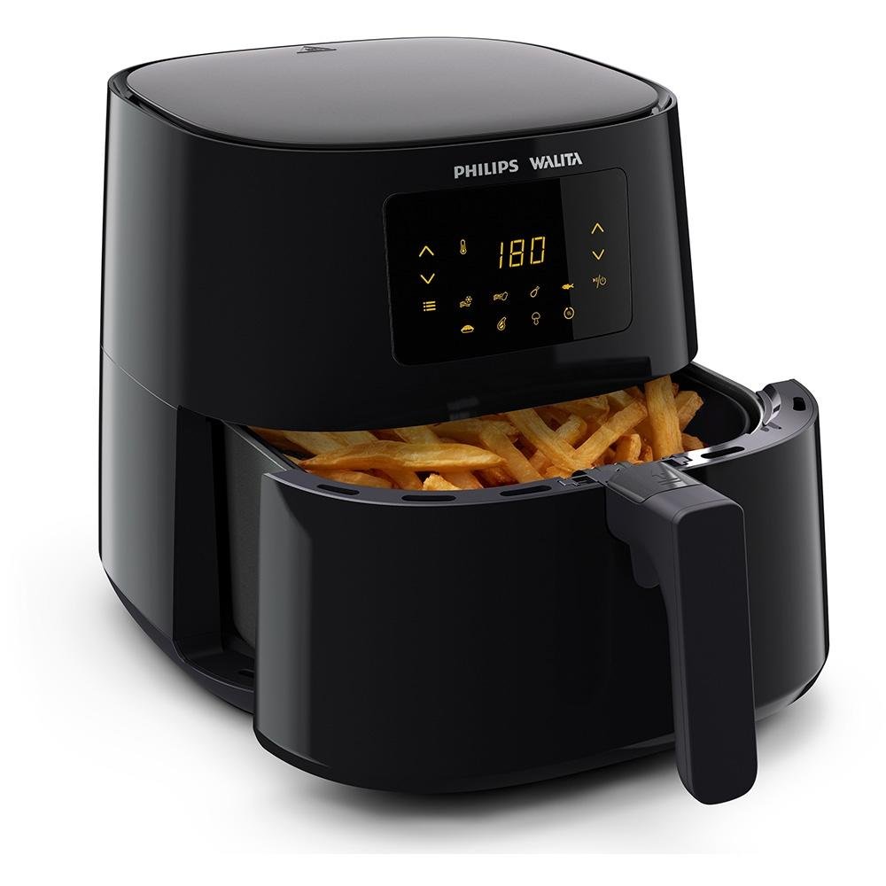 Fritadeira Air Fryer Sem Óleo Philips Walita Essential XL Digital, 6.2L, 2000W, 127V, Preto - RI9270/90 Fritadeira Air Fryer Sem Óleo Philips Walita Essential XL Digital, 6.2L, 2000W, 127V, Preto - RI9270/90