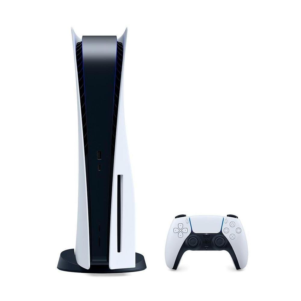 Console Sony PS5 + God of War Ragnarök + Controle Sony DualSense PS5, Sem Fio, Branco Console Sony PS5 + God of War Ragnarök + Controle Sony DualSense PS5, Sem Fio, Branco