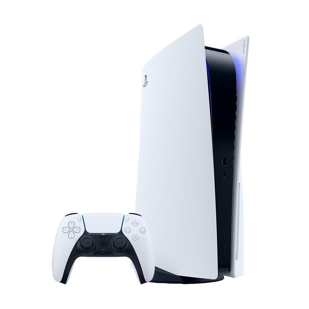 Console Sony PS5 + God of War Ragnarök + Controle Sony DualSense PS5, Sem Fio, Branco Console Sony PS5 + God of War Ragnarök + Controle Sony DualSense PS5, Sem Fio, Branco