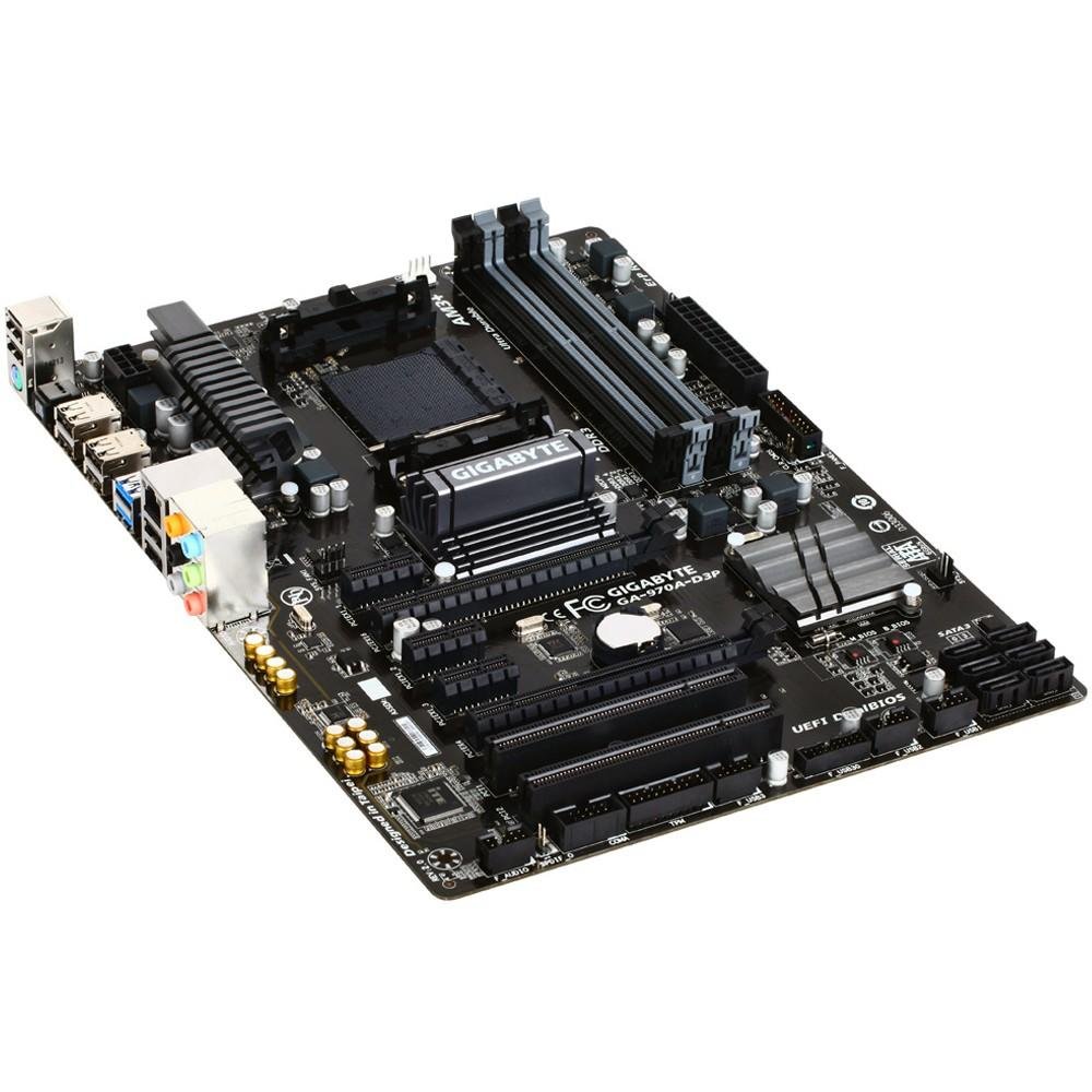Placa-Mãe GIGABYTE p/ AMD AM3+ ATX GA-970A-D3P, CrossFireX, UEFI DualBIOS, DDR3, SATA 6Gb/s , USB 3.0