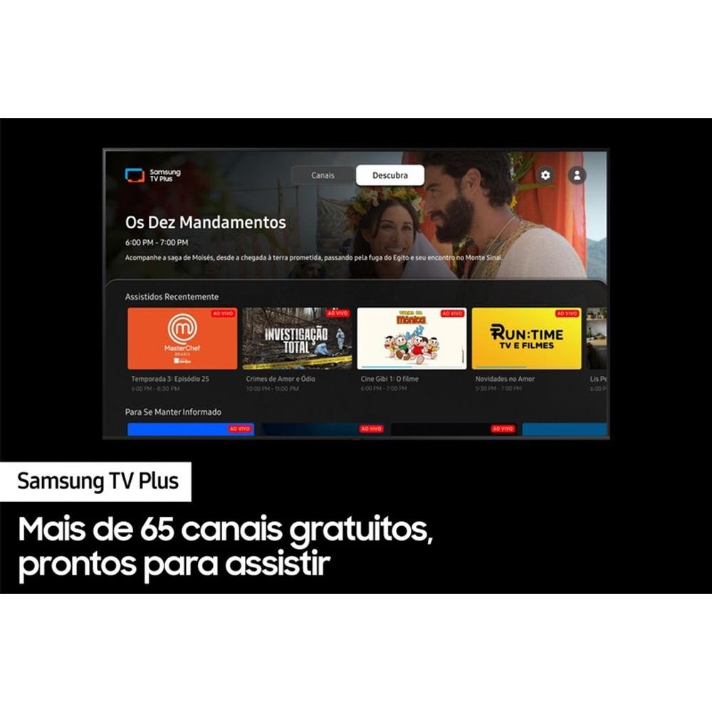 Imagem 4 de 13 do produto Smart TV 55 Polegadas Samsung Crystal UHD 4K, 3 HDMI, 2 USB, Bluetooth, Wi-Fi, Gaming Hub, Tela sem limites, Alexa built in - UN55CU8000GXZD