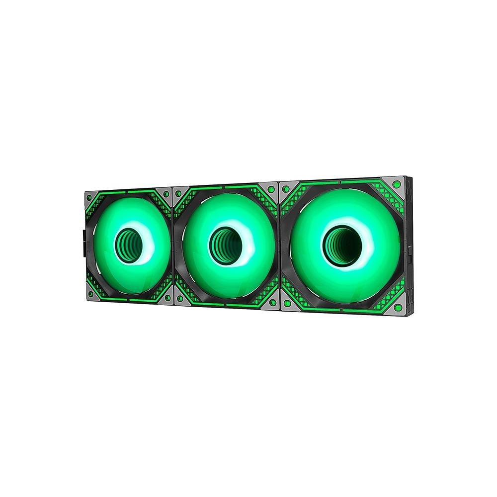 Kit Com 3 Ventoinhas Rise Mode Magneto, 120mm, ARGB, Preto - RM-MA-01-ARGB