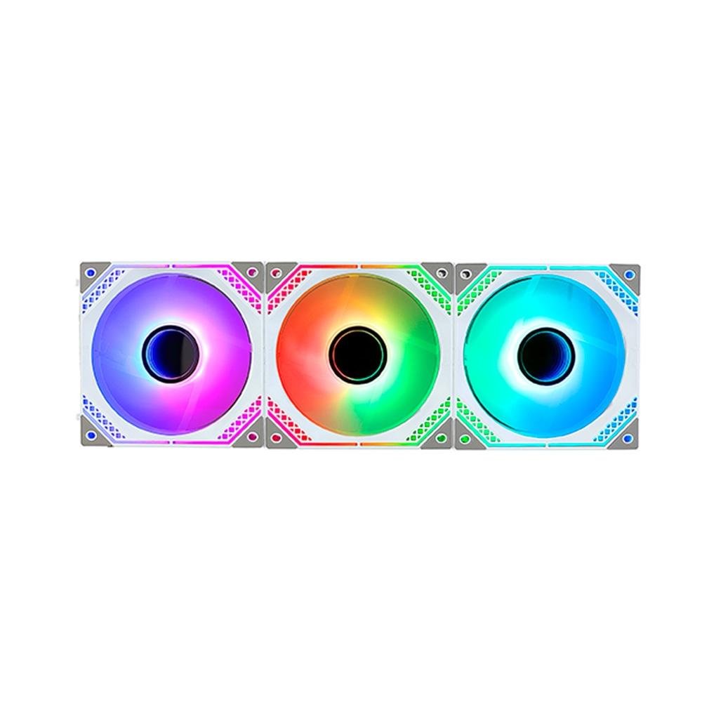 Kit Com 3 Ventoinhas Rise Mode Magneto, 120mm, ARGB, Branco - RM-MA-02-ARGB 4