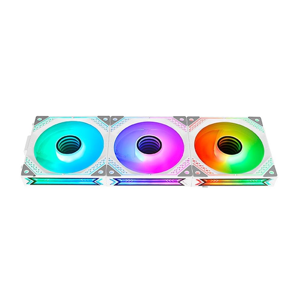 Kit Com 3 Ventoinhas Rise Mode Magneto, 120mm, ARGB, Branco - RM-MA-02-ARGB - view 4