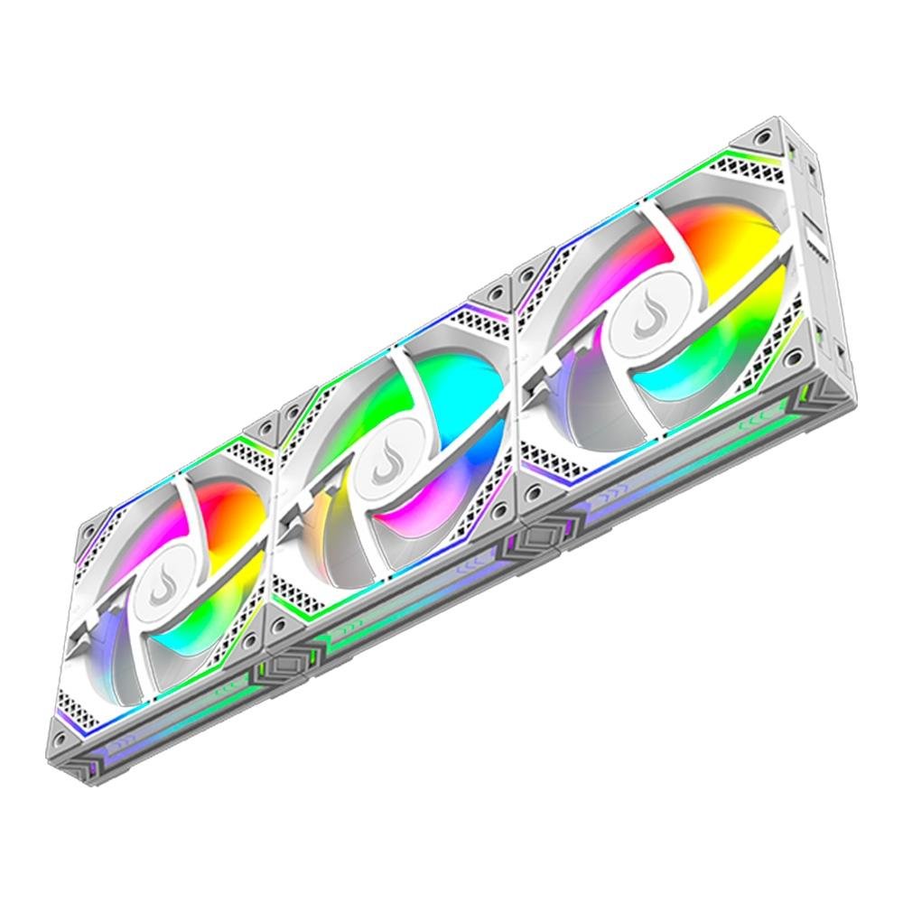 Kit Com 3 Ventoinhas Rise Mode Magneto, 120mm, ARGB, Branco - RM-MA-02-ARGB - view 2