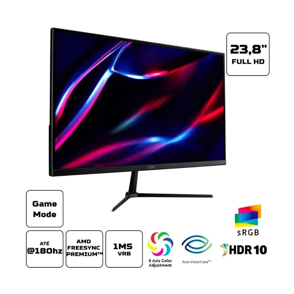 Monitor Gamer Acer QG240Y Nitro 23.8 | KaBuM!