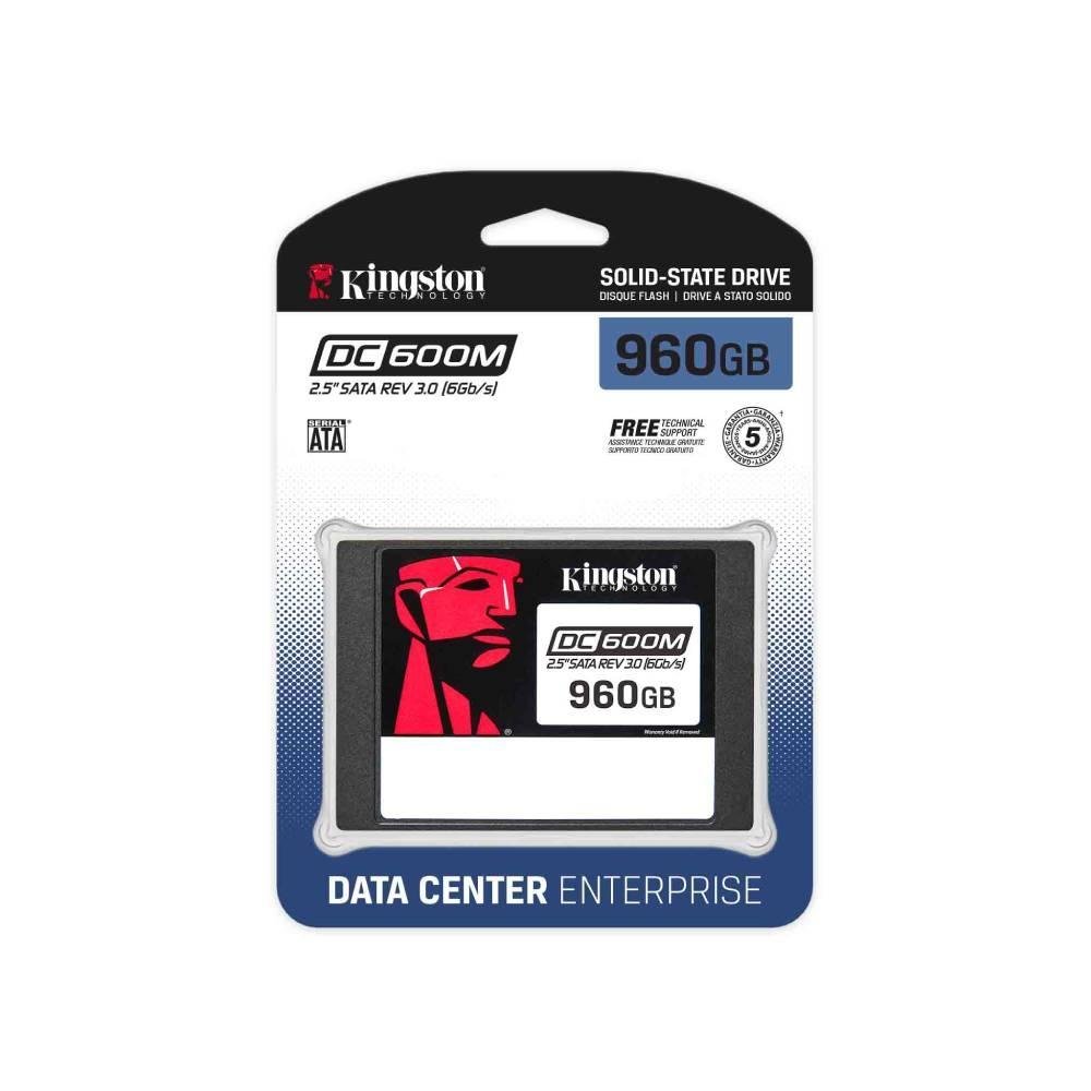 SSD Kingston DC600M Mixed-Use, 960 GB, SATA III, 2.5, Leitura: 560 MB/s, Gravação: 530 MB/s, para Servidor, Preto - SEDC600M/960G - view 2