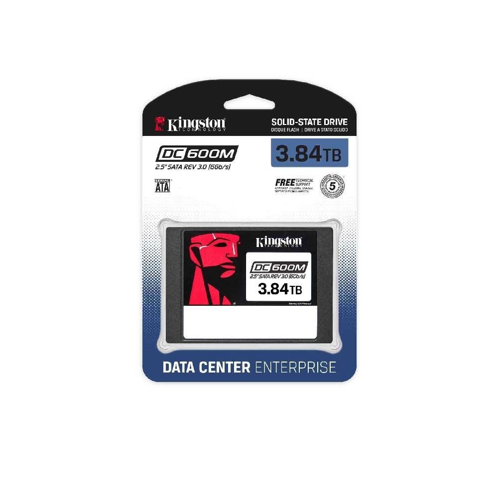 SSD Kingston DC600M Mixed-Use, 3.84 TB, SATA III, 2.5, Leitura: 560 MB/s, Gravação: 530 MB/s, para Servidor, Preto - SEDC600M/3840G - view 3