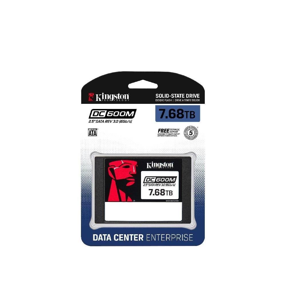 Imagem 3 de 3 do produto SSD Kingston DC600M Mixed-Use, 7.68 TB, SATA III, 2.5", Leitura: 560 MB/s, Gravação: 530 MB/s, para Servidor, Preto - SEDC600M/7680G