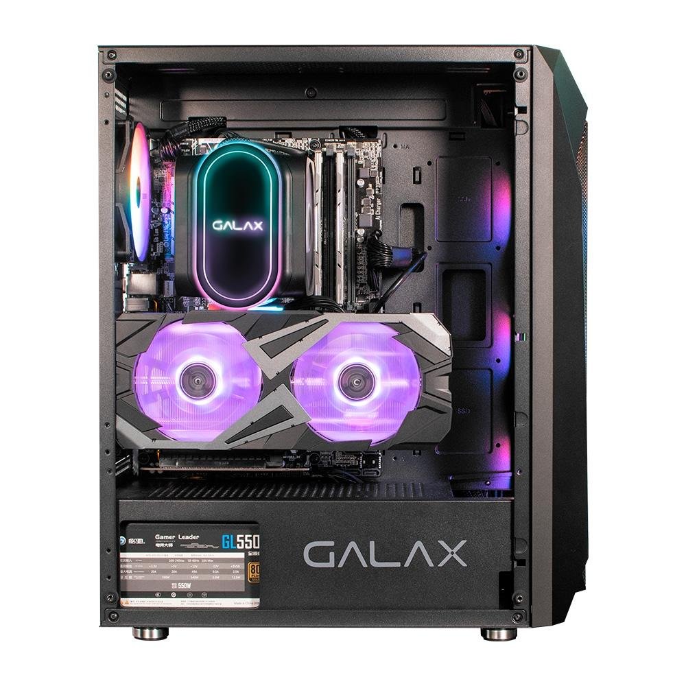 Gabinete Gamer Galax Revolution 05, Mid Tower, ATX, Lateral em Vidro Temperado, 4x Cooler Fan RGB, Preto - CGG5ANBA4B0 Gabinete Gamer Galax Revolution 05, Mid Tower, ATX, Lateral em Vidro Temperado, 4x Cooler Fan RGB, Preto - CGG5ANBA4B0