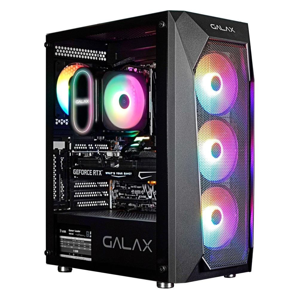 Gabinete Gamer Galax Revolution 05, Mid Tower, ATX, Lateral em Vidro Temperado, 4x Cooler Fan RGB, Preto - CGG5ANBA4B0 Gabinete Gamer Galax Revolution 05, Mid Tower, ATX, Lateral em Vidro Temperado, 4x Cooler Fan RGB, Preto - CGG5ANBA4B0