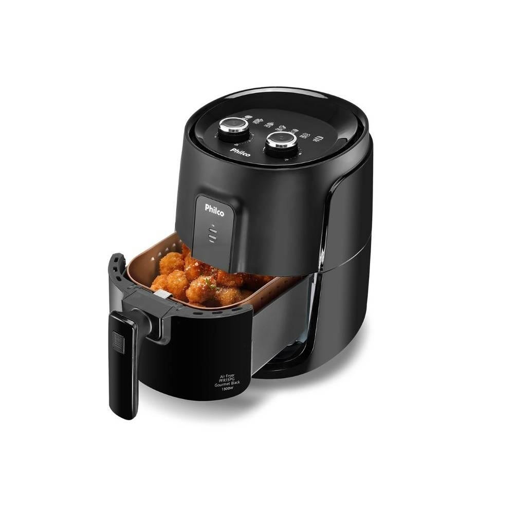 Imagem 3 de 6 do produto Fritadeira Air Fryer Sem Óleo Philco PFR15PG Gourmet, 4.4L, 1500W, 127V, Preto - 53801070