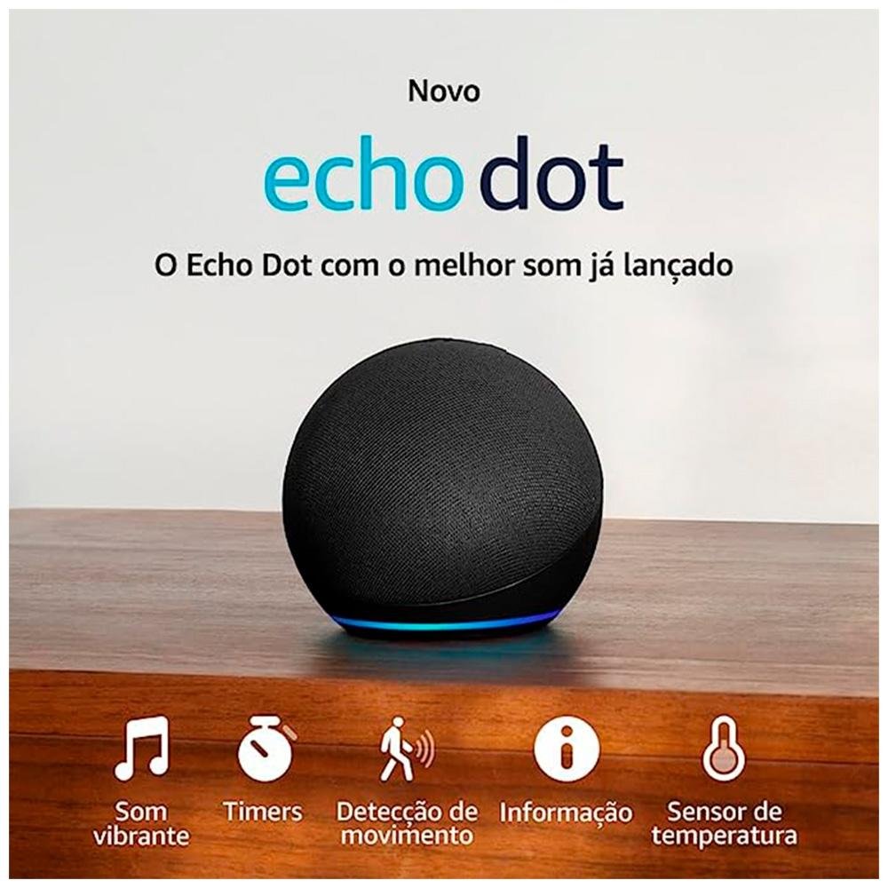 Echo Dot 5ª geração Amazon, com Alexa, Smart Speaker, Branco - B09B8XVSDP - view 9