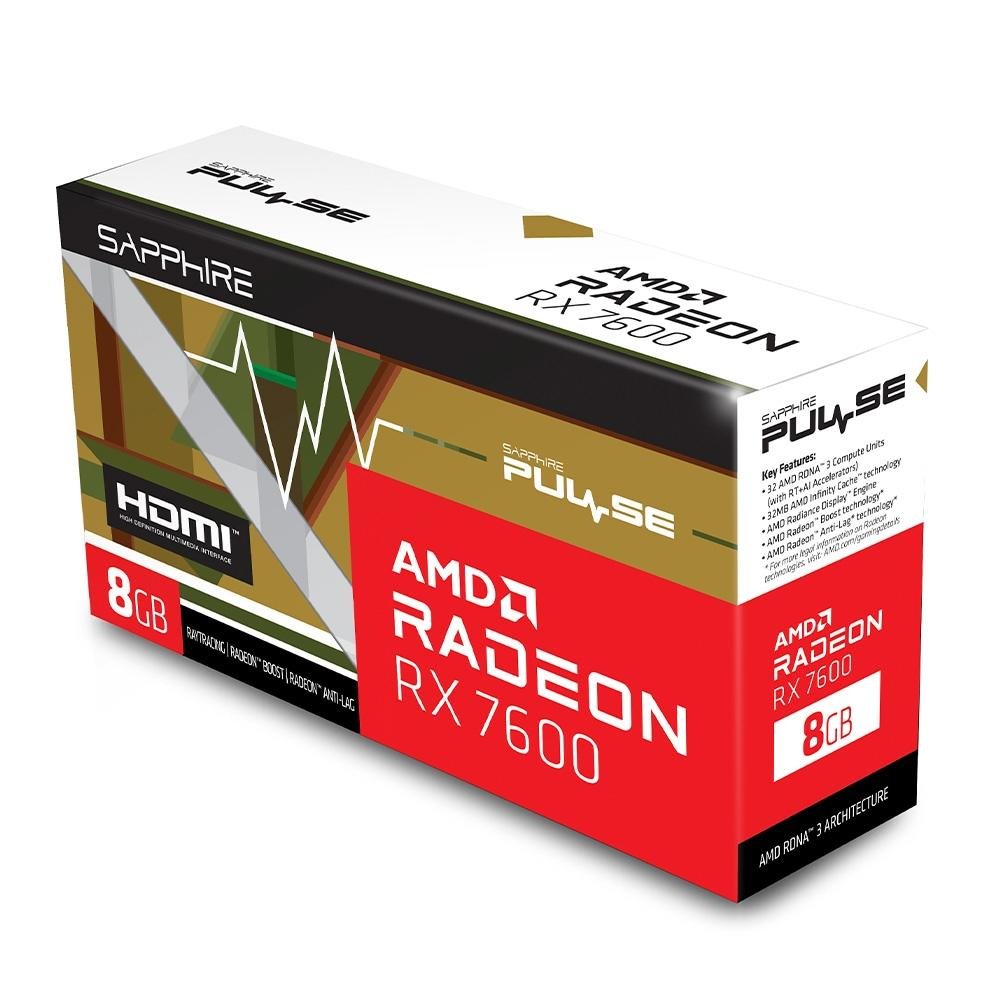 Imagem 7 de 8 do produto Placa de Vídeo Gaming PULSE AMD Radeon RX 7600, 8GB GDDR6 - 11324-01-20G