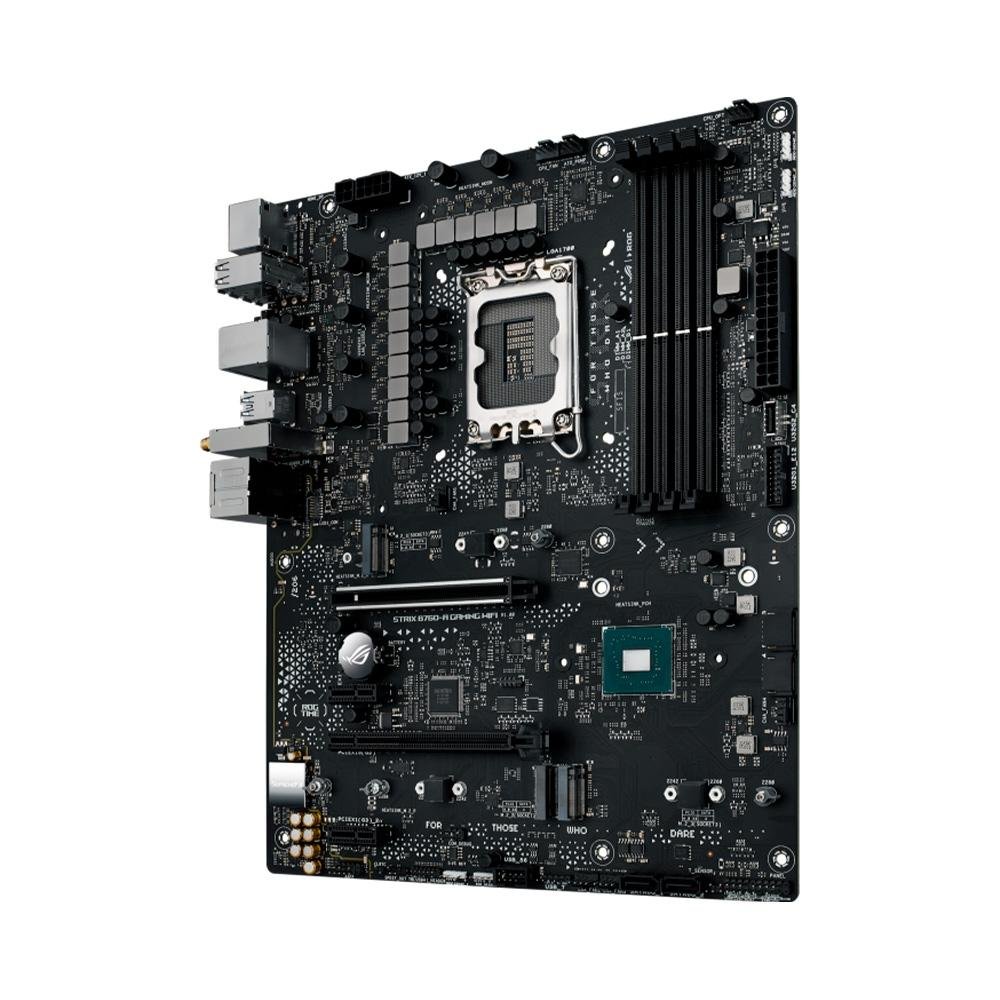 Placa-Mãe ASUS ROG STRIX B760-A GAMING WIFI, Intel, ATX, DDR5, Wi-Fi, Bluetooth, Preto - 90MB1EP0-M0EAY0
