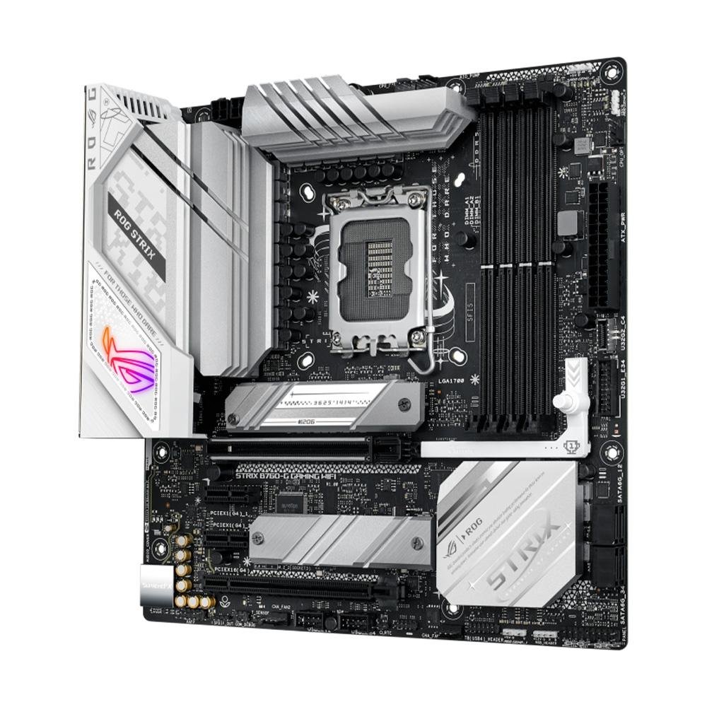 Imagem 2 de 2 do produto Placa-Mãe ASUS ROG STRIX B760-G GAMING WIFI, Intel, mATX, DDR5, Wi-Fi, Bluetooth, Preto - 90MB1EQ0-M0EAY0