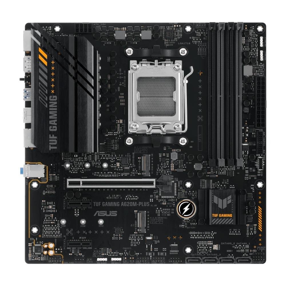 Imagem 2 de 7 do produto Placa-Mãe ASUS TUF GAMING A620M-PLUS, AMD AM5, mATX, DDR5, Preto - 90MB1EZ0-M0EAY0