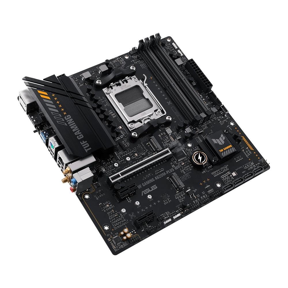 Imagem 5 de 9 do produto Placa-Mãe ASUS TUF GAMING A620M-PLUS WIFI, AMD AM5, mATX, DDR5, Wi-Fi, Bluetooth, Preto - 90MB1F00-M0EAY0