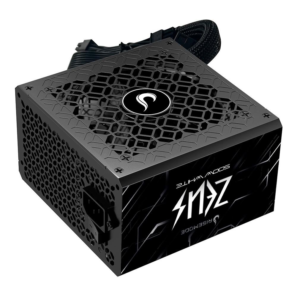 Fonte Gamer Rise Mode Zeus, 500W, PFC Ativo, Preto - RM-PSU-01-WT-500 Fonte Gamer Rise Mode Zeus, 500W, PFC Ativo, Preto - RM-PSU-01-WT-500